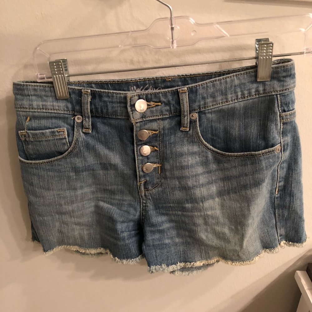 High rise jean shorts